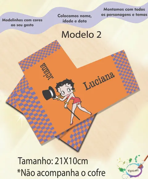Rotulo Cofre -betty Boop
