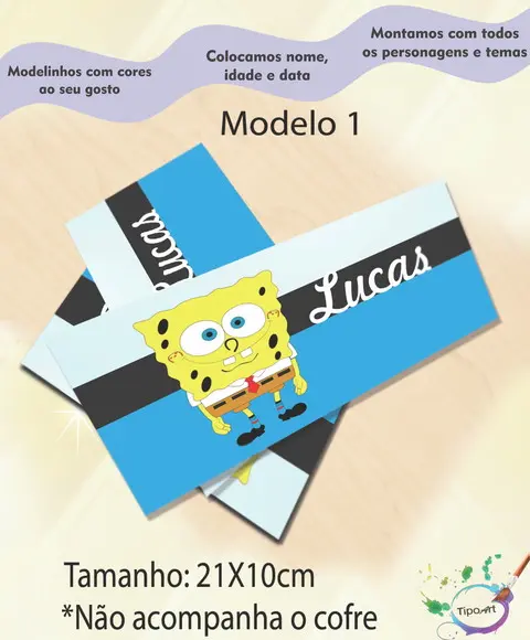 Rotulo Cofre -bob Esponja