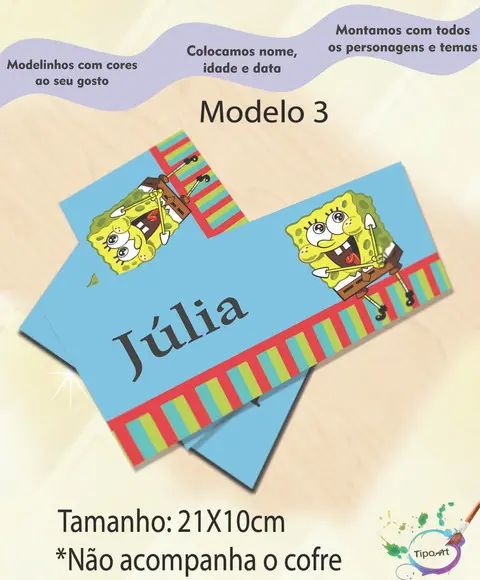 Rotulo Cofre -bob Esponja