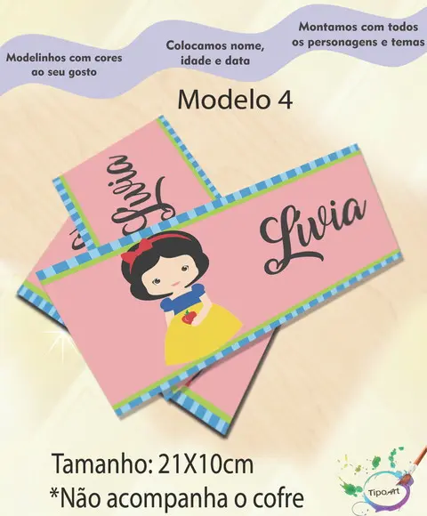 Rotulo Cofre -branca de Neve