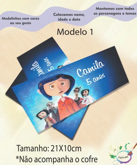 Rotulo Cofre -caroline e o Mundo Secreto