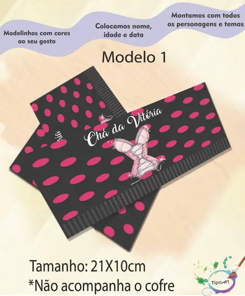 Rotulo Cofre -chá de Lingerie