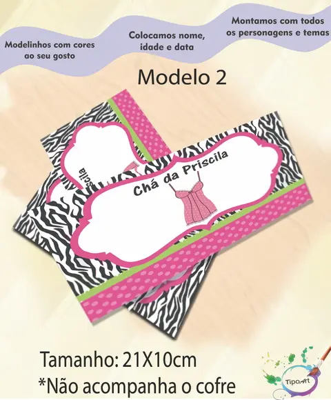 Rotulo Cofre -chá de Lingerie