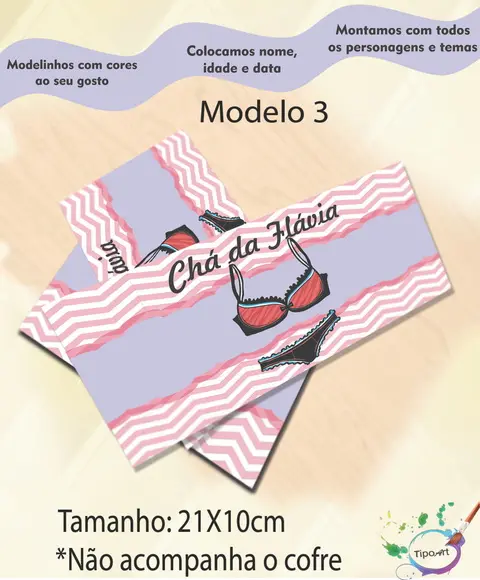 Rotulo Cofre -chá de Lingerie