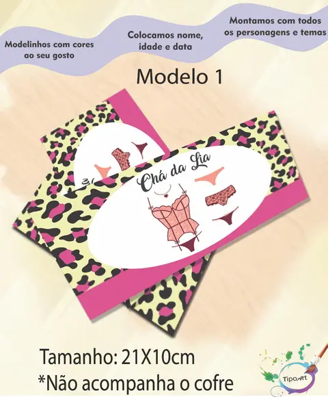 Rotulo Cofre -chá de Lingerie