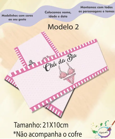 Rotulo Cofre -chá de Lingerie