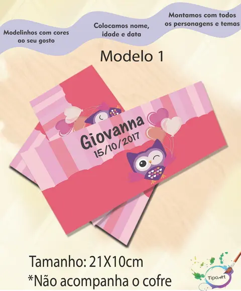 Rotulo Cofre -coruja