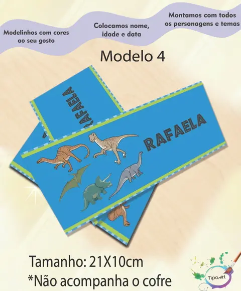 Rotulo Cofre -dinossauros