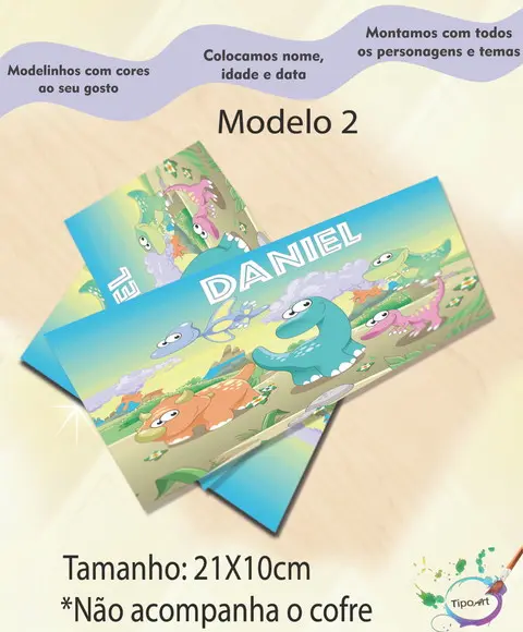 Rotulo Cofre -dinossauros