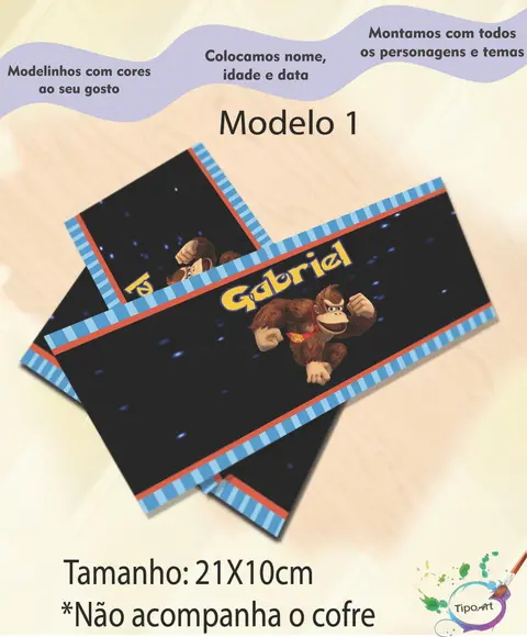 Rotulo Cofre -donkey Kong