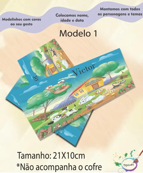 Rotulo Cofre -fazendinha
