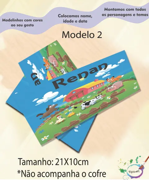 Rotulo Cofre -fazendinha