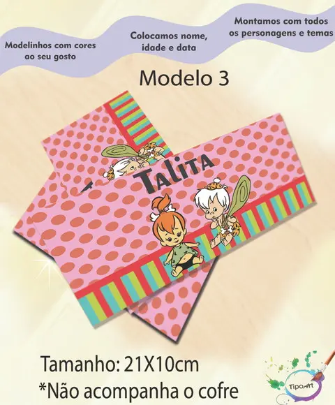 Rotulo Cofre -fred Flintstone