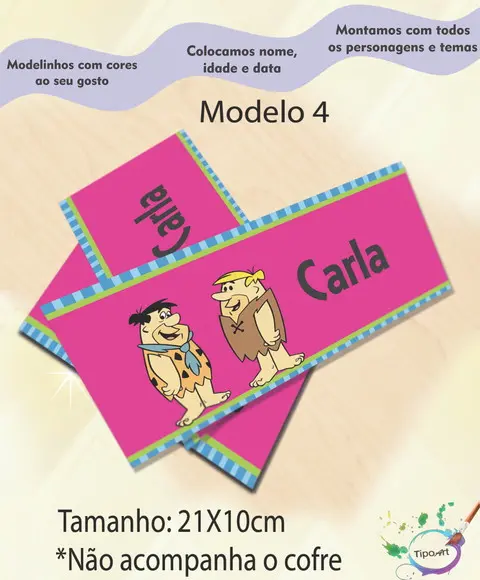 Rotulo Cofre -fred Flintstone