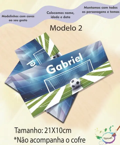 Rotulo Cofre -futebol