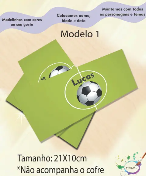 Rotulo Cofre -futebol