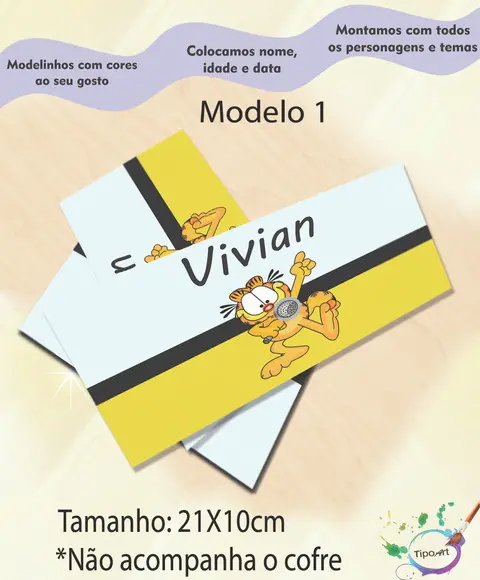 Rotulo Cofre -garfield