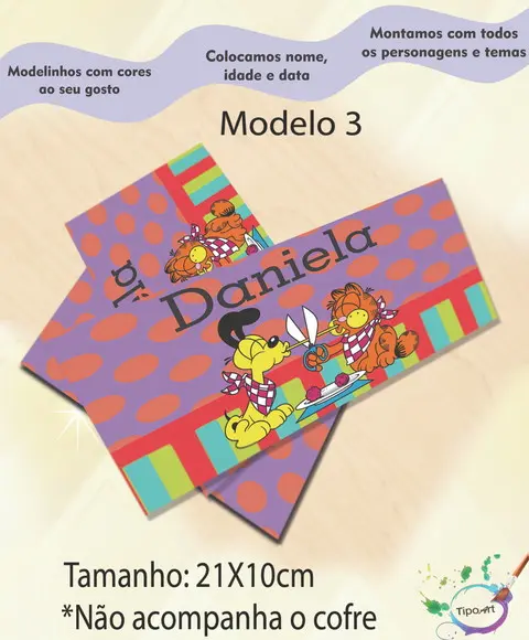 Rotulo Cofre -garfield