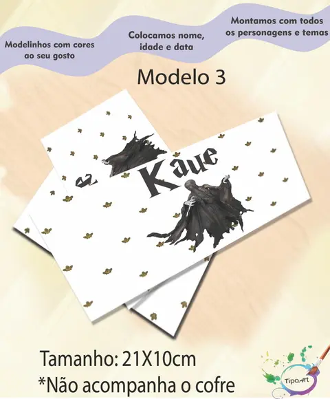 Rotulo Cofre -harry Potter-modelo 2