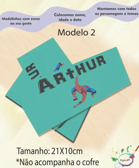 Rotulo Cofre -homem Aranha