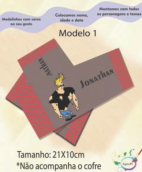 Rotulo Cofre -johnny Bravo