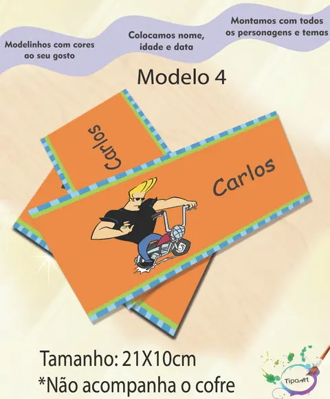 Rotulo Cofre -johnny Bravo