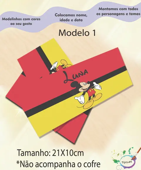 Rotulo Cofre -mickey