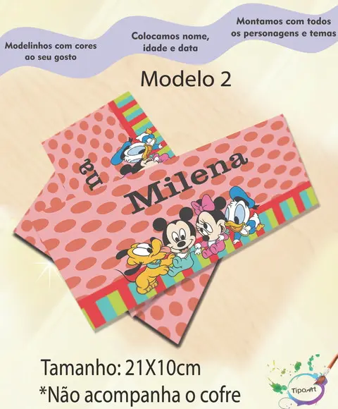 Rotulo Cofre -mickey Baby