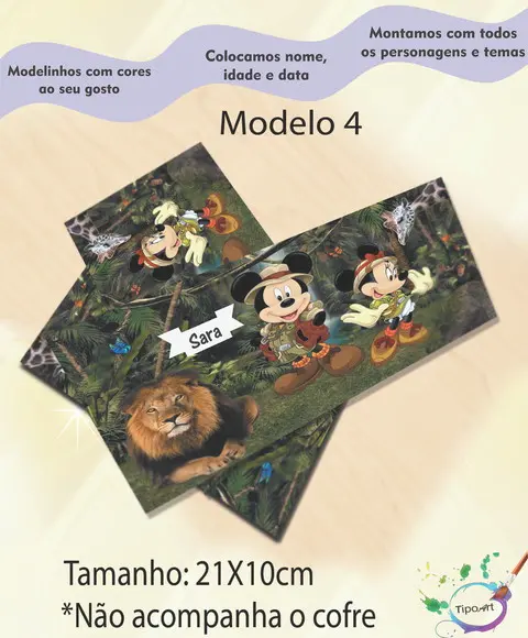 Rotulo Cofre -mickey Safari