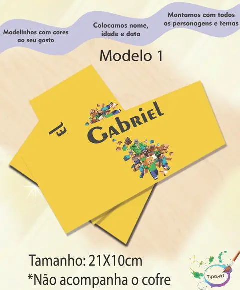 Rotulo Cofre -minecraft