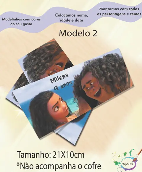 Rotulo Cofre -moana e Mauí