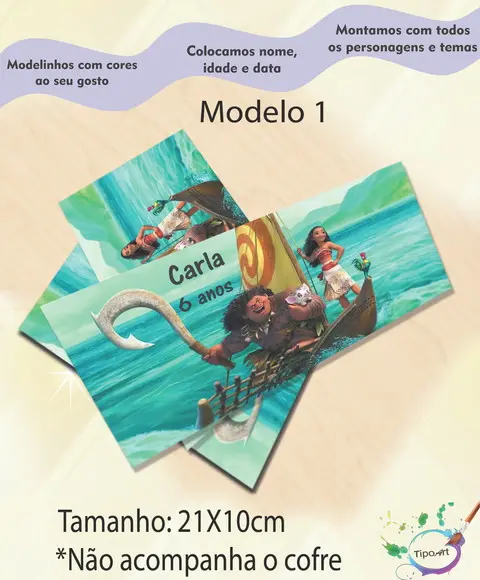 Rotulo Cofre -moana e Mauí