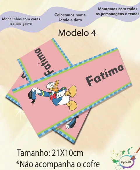 Rotulo Cofre -pato Donald