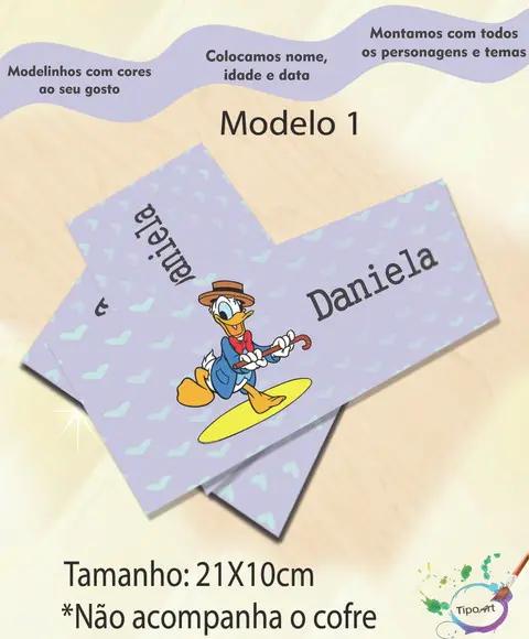 Rotulo Cofre -pato Donald