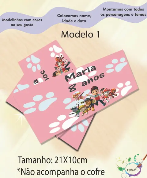 Rotulo Cofre -patrulha Canina