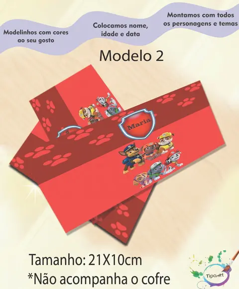 Rotulo Cofre -patrulha Canina