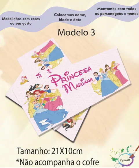 Rotulo Cofre -princesas