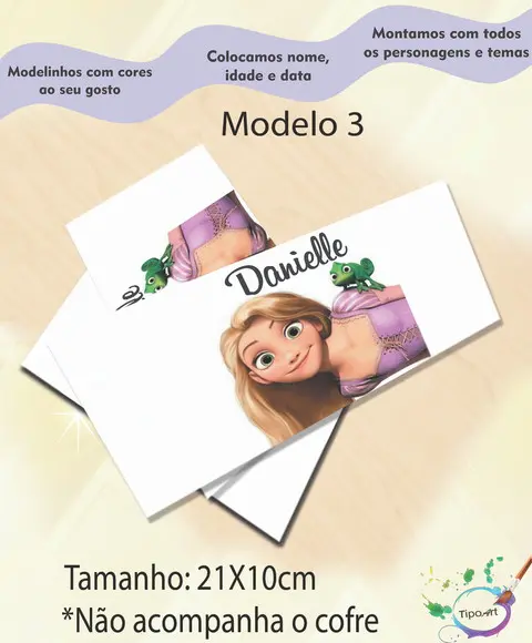 Rotulo Cofre -rapunzel