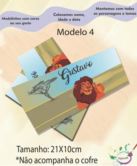 Rotulo Cofre -rei Leão