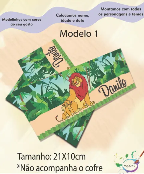 Rotulo Cofre -rei Leão