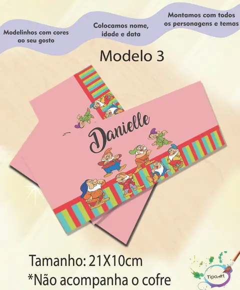 Rotulo Cofre -sete Anões