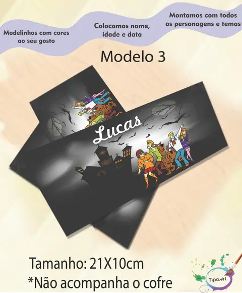 Rotulo Cofre -scooby Doo