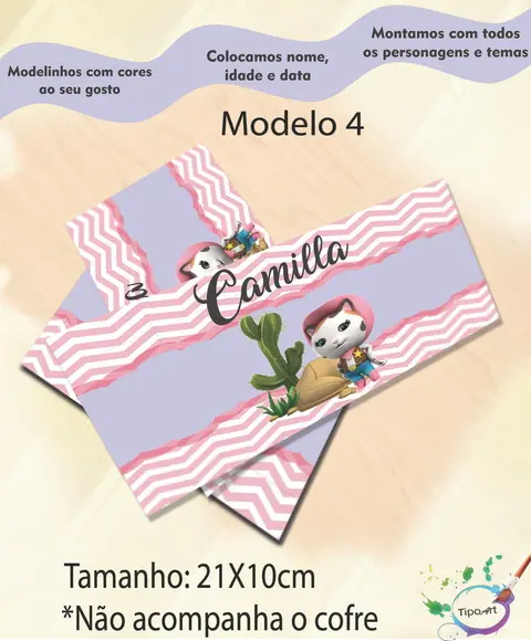 Rotulo Cofre -sheriff Calie do Oeste