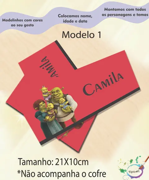 Rotulo Cofre -shrek