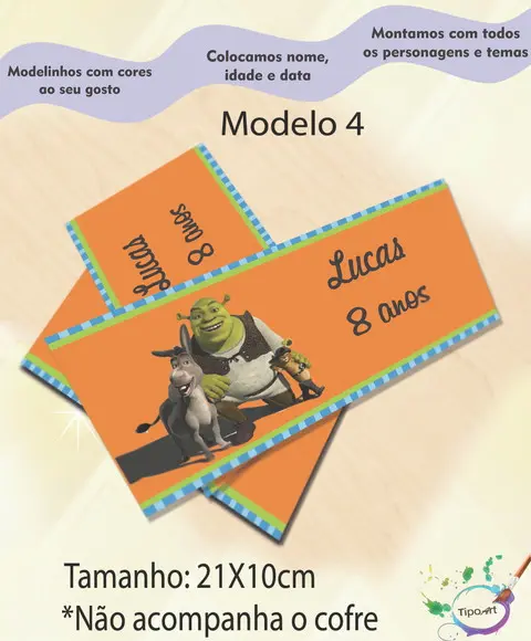 Rotulo Cofre -shrek