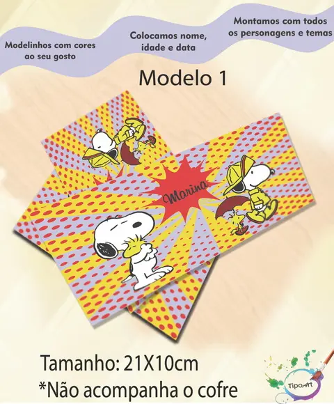 Rotulo Cofre -snoopy