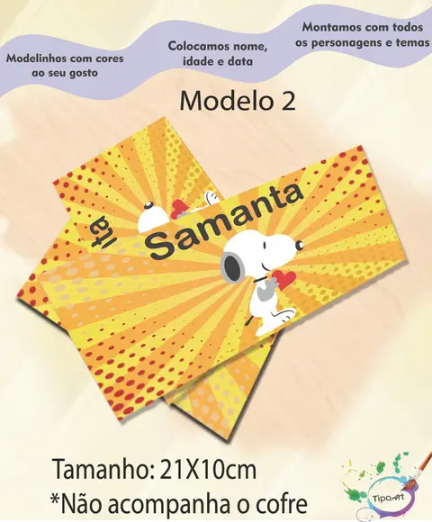 Rotulo Cofre -snoopy