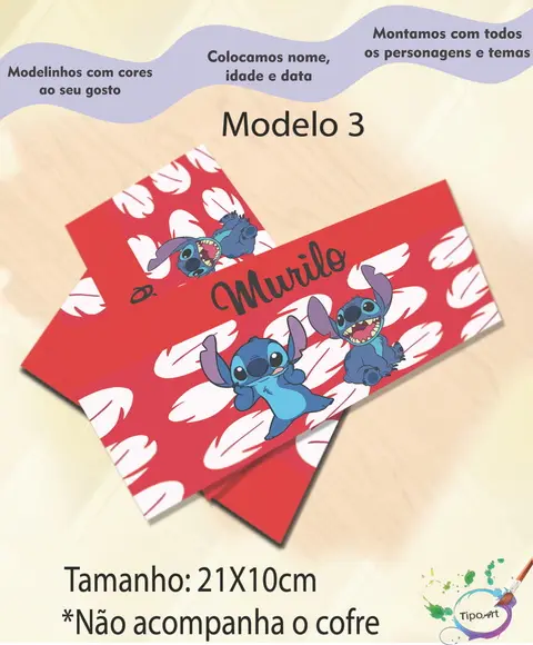 Rotulo Cofre -stitch e Lilo