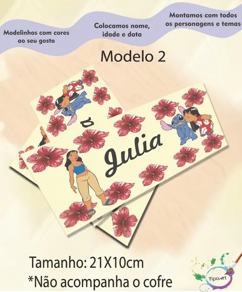Rotulo Cofre -stitch e Lilo