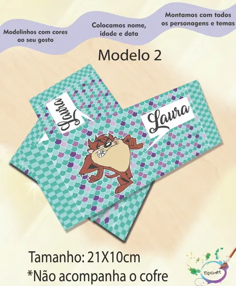 Rotulo Cofre -taz Mania